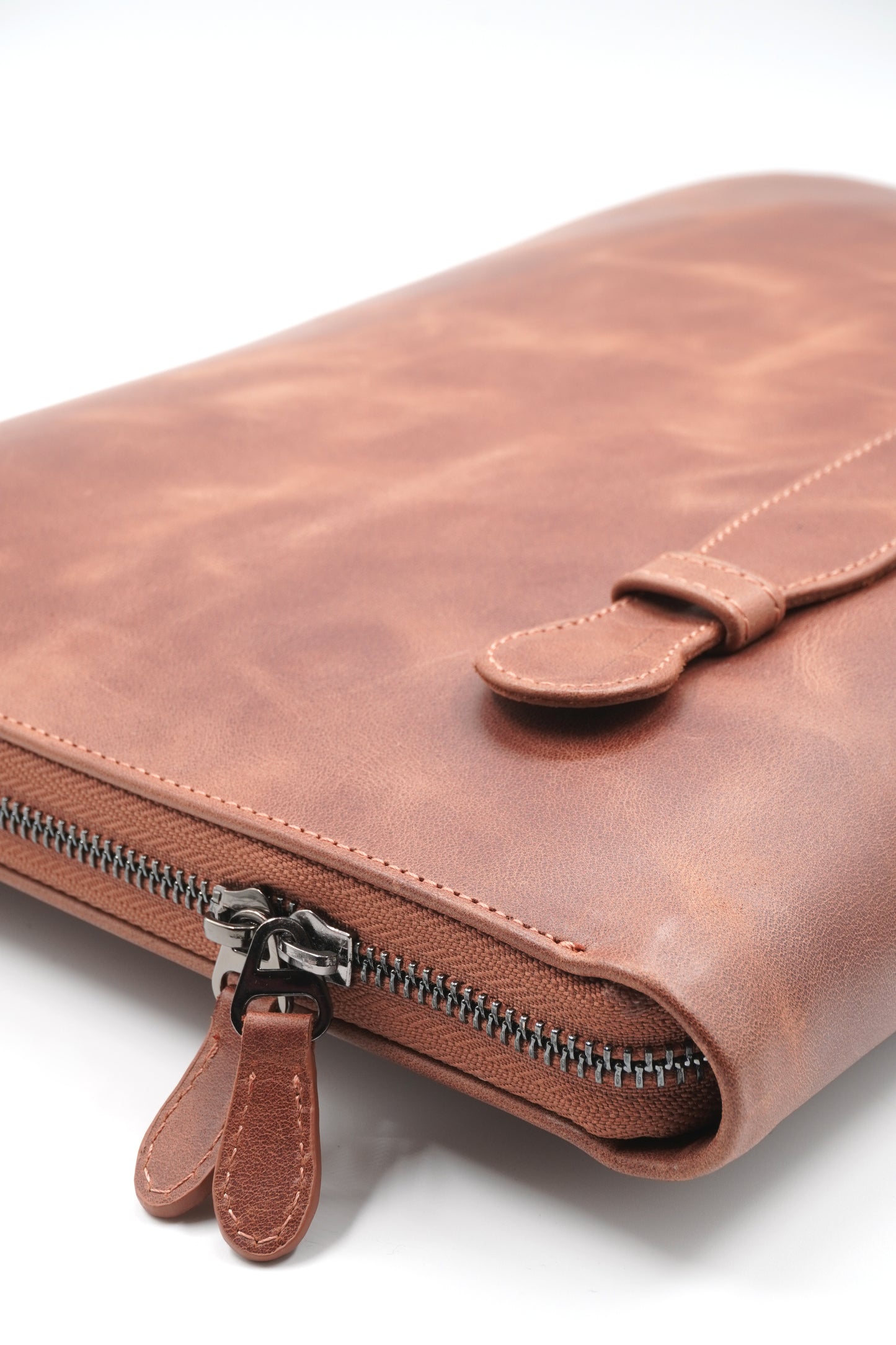 Genuine Leather 13–14 Inch Zippered Organizer Bag