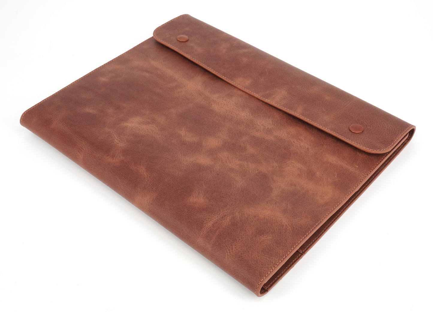 Genuine Leather Tablet Organizer Brown