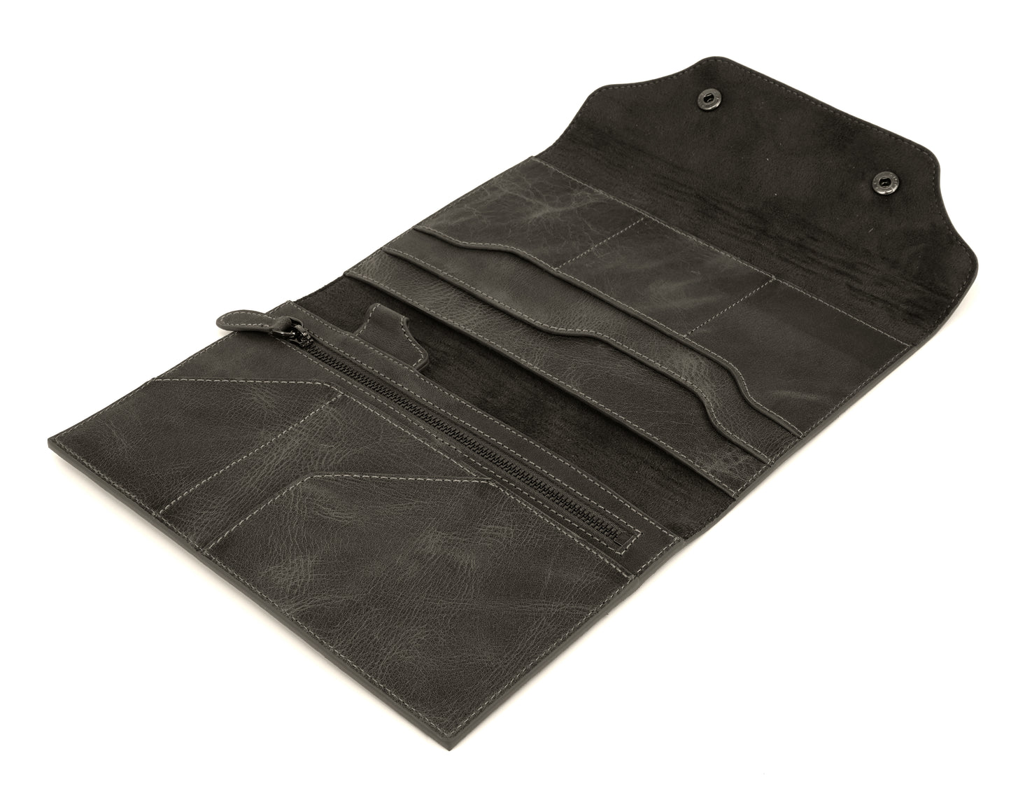 Genuine Leather Mini Organizer Black