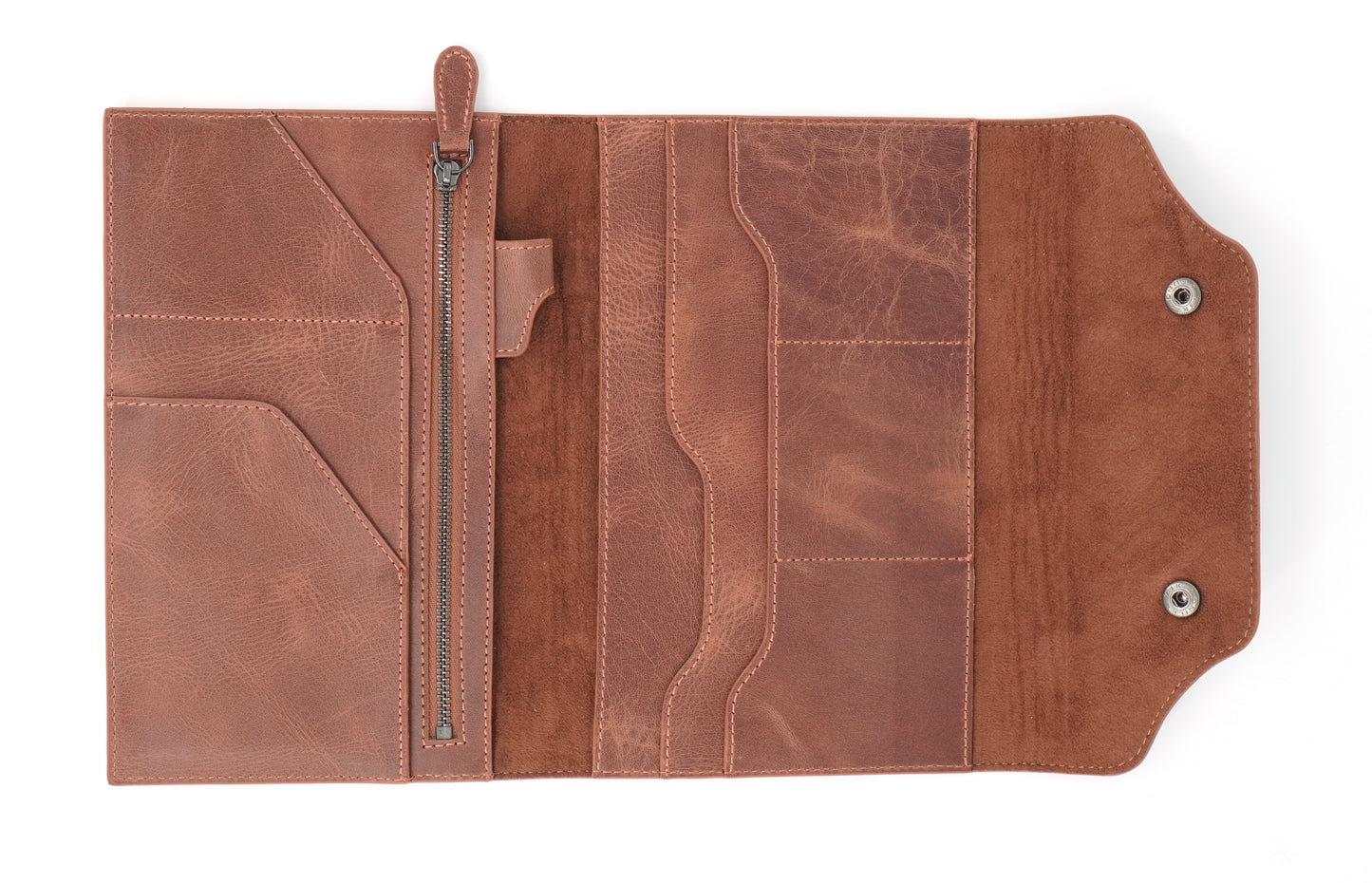 Genuine Leather Mini Organizer Brown