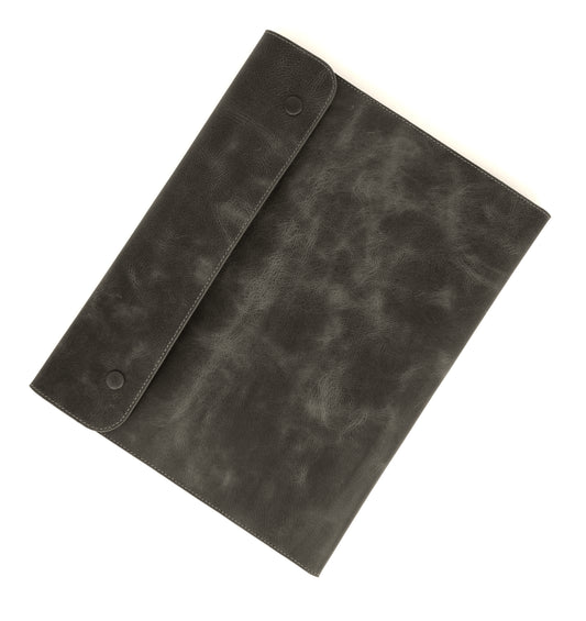 Genuine Leather Tablet Organizer Black