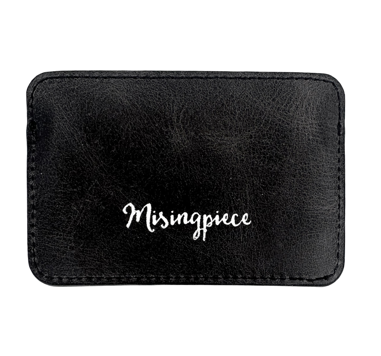 Genuine Leather Card Holder - Black